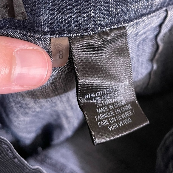 Tahari skinny stretch jegging jeans with side zip and stretch waistband - Picture 5 of 8